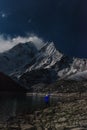 Mt Ama Dablam Peak Himalaya night Royalty Free Stock Photo