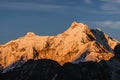 Mt Gyachung Kang Himalaya Sunset Royalty Free Stock Photo