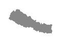 Nepal State Map Vector silhouette