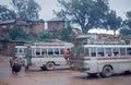 1975. Nepal. Tansing, bus station.