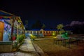 Nepal trek mountain lodge at night Royalty Free Stock Photo