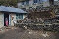 In Nepal very often for fuel used sun-dried cow dung