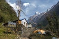 Nepal Village Trekking Information Annapurna Base Camp Hike Himalaya Mountains Royalty Free Stock Photo