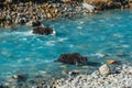 Nepal - Yaks crossing the river