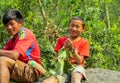 Nepalese boys in Nepal village