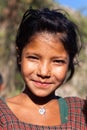 Nepalese child, head of young girl, in western Nepal