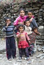 Nepalese children play in their village Royalty Free Stock Photo