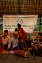 Nepalese dancers and band, Chitwan, Nepal,