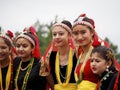 Nepalese Dancers In Traditional Dress Royalty Free Stock Photo