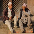 Nepalese elderly men Royalty Free Stock Photo