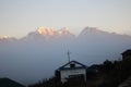 Nepalese Himalaya Naturally with sunrise Royalty Free Stock Photo