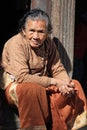 Nepalese lady enjoying the sun