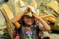 Nepalese little girl in Nepal village