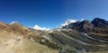 Nepalese Many Mountain Peak Area Natural Scene background Blue Sky