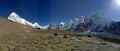 Nepalese Mountain Peaks Area Natural Scene background Blue Sky