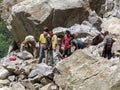 Nepalese mens build road