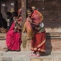 Nepalese mother with child