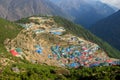 Namche Bazaar town in Khumbu, mountain village on EBC trekking route in Nepal Royalty Free Stock Photo