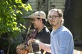 Nepalese Musician Shyam Nepali played sarangi and Charlie Giargiari played guitar at Cambridge, MA , Sunday, on September 19th, Royalty Free Stock Photo