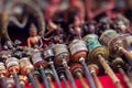 Nepalese Prayer Wheels on Swayambhunath stupa in Kathmandu, Nepal Royalty Free Stock Photo