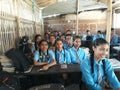 Nepalese students in the classroom Royalty Free Stock Photo