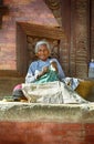 Nepalese woman, Bhaktapur, Nepal