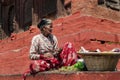 Nepalese Woman - Durbar Square - Kathmandu - Nepal