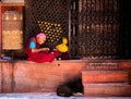 Nepalese woman praying