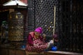 Nepalese woman praying