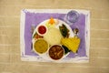 Nepali Dal Bhaat Tarkari Traditional Nepali Thali WIth Rice Lentil Curry and Vegetables