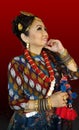 A Nepali Limbu woman in her Cultural Dress