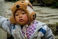 Nepali little boy living in a village