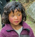 Nepali little boy living in a village