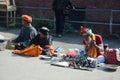 Nepali man selling souvenirs Royalty Free Stock Photo