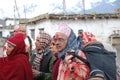 Nepali people in a small village