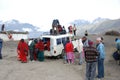 Nepali people taking the local ride