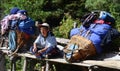 Nepali porter taking a rest