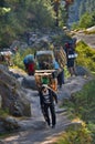 Nepali porters Royalty Free Stock Photo