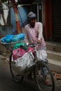 Nepali Vegetables sellers Push Bicycle That Carry Many Fruits Ac