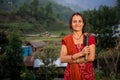 Nepali Woman harvesting, Doru, Huwas Valley, Nepal