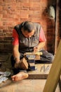 Nepali wood carving. Bhaktapur, Nepal