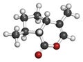 Nepetalactone catnip cat attractant molecule. 3D rendering. Atoms are represented as spheres with conventional color coding:. Royalty Free Stock Photo