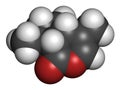 Nepetalactone catnip cat attractant molecule. 3D rendering. Atoms are represented as spheres with conventional color coding:. Royalty Free Stock Photo