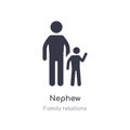 nephew icon. isolated nephew icon vector illustration from family relations collection. editable sing symbol can be use for web