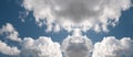 Atmospheric sky art image. White Cumulonimbus cloud in blue sky. Australia