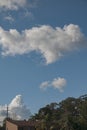 Atmospheric sky art image. White Cumulus cloud in blue sky. Australia