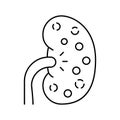 nephritis kidney line icon vector illustration