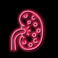 nephritis kidney neon glow icon illustration