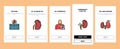 Nephritis Kidneys Onboarding Icons Set Vector