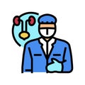 nephrologist urology color icon vector illustration Royalty Free Stock Photo